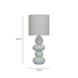 Pebble Cream Papier Mache Table Lamp