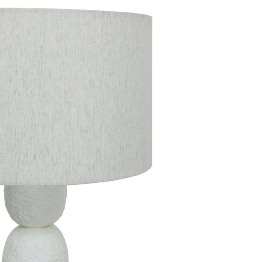Pebble Cream Papier Mache Floor Lamp