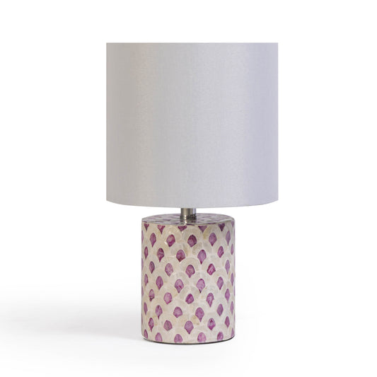 Merlot White Capiz Shell Table Lamp
