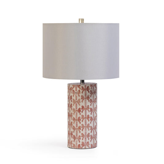 Lassy Pink Ribbon Capiz Shell Table Lamp
