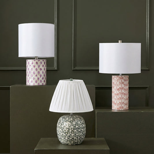 Yaya Green Capiz Shell Table Lamp
