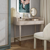 Penelope 45" Vegan Leather Wrapped Vanity Desk With Drawer