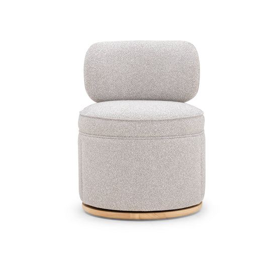 Amaya Grey Textured Performance Fabric Swivel Desk Chair