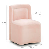 Dolce Performance Velvet Rolling Desk Chair