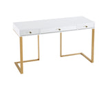 Janie 52" Lacquer 3-Drawer Desk