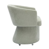 Kristen Upcycled Contract-Grade Chenille Rolling Desk Chair