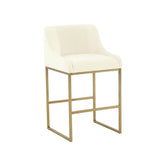 Lisa Pleated Performance Velvet Counter Stool by Inspire Me! Home Decor