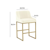 Lisa Pleated Performance Velvet Counter Stool by Inspire Me! Home Decor