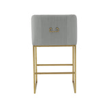 Lisa Pleated Performance Velvet Counter Stool by Inspire Me! Home Decor