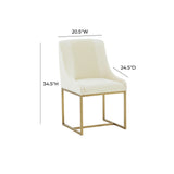 Lisa Pleated Performance Velvet Dining Chair by Inspire Me! Home Decor