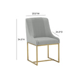 Lisa Pleated Performance Velvet Dining Chair by Inspire Me! Home Decor