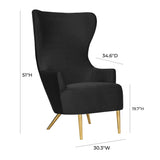 Julia Performance Velvet Wingback Accent Chair by Inspire Me! Home Decor