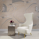 Julia Performance Velvet Channel Tufted Wingback Accent Chair by Inspire Me! Home Decor