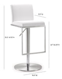 Amalfi Performance Vegan Leather Adjustable Stool