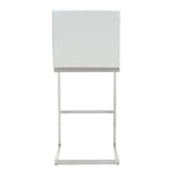 Helsinki White Performance Vegan Leather Stool - Set of 2