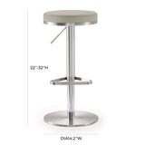 Fano Performance Vegan Leather Adjustable Barstool