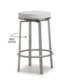 Pratt Performance Vegan Leather Swivel Counter Stool - Set of 2
