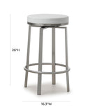 Pratt Performance Vegan Leather Swivel Counter Stool - Set of 2