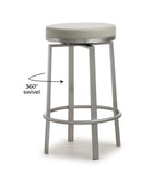 Pratt Performance Vegan Leather Swivel Counter Stool - Set of 2