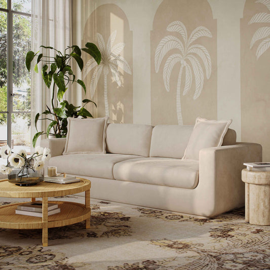 Miri 90.5" Upcycled Contract-Grade Washed Velvet Sofa