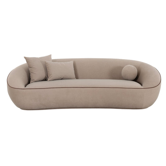 Jenny 98.5" Taupe Performance Faux Mohair Sofa