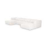 Tarra 4-Piece Cream Performance Chenille Modular U-Sectional