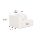 Tarra Cream Performance Chenille Modular Corner Chair