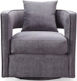 Kennedy Performance Velvet Swivel Accent Chair