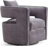 Kennedy Performance Velvet Swivel Accent Chair