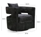 Kennedy Performance Velvet Swivel Accent Chair