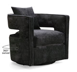 Kennedy Performance Velvet Swivel Accent Chair