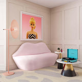 Lips 68" Performance Velvet Settee