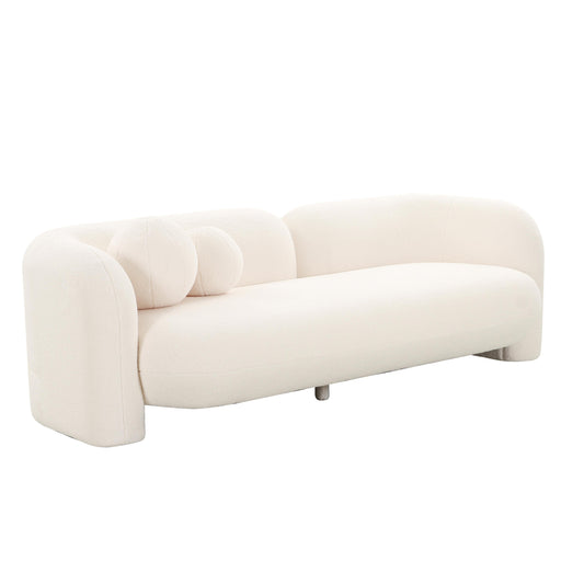 Amelie 91" Contract-Grade Faux Fur Sofa