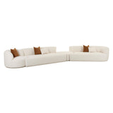 Fickle 4-Piece Cream Performance Boucle Modular Sectional
