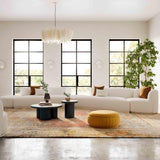 Fickle Cream Performance Boucle 5-Piece Modular Chaise Sectional