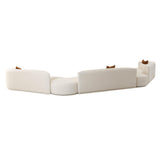 Fickle 5-Piece Cream Performance Boucle Modular Sectional