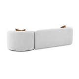 Fickle 112" 2-Piece Grey Performance Velvet Modular Sofa