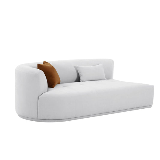 Fickle 82.5" Grey Performance Velvet Modular Loveseat