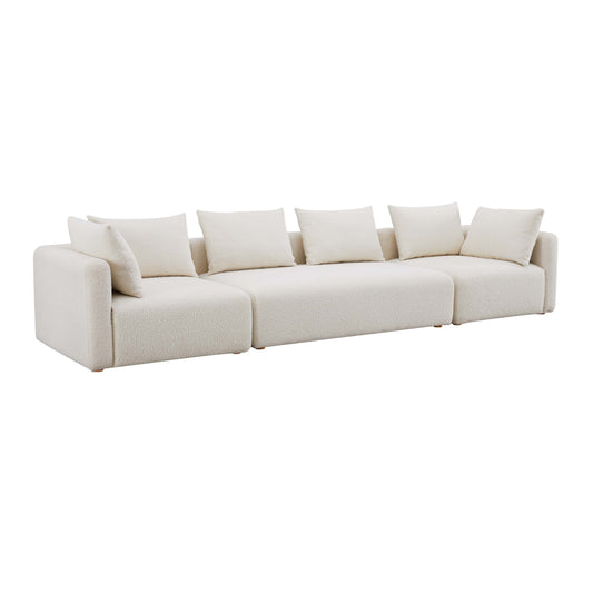 Hangover 145" Cream Performance Boucle Long Sofa