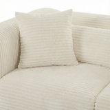 Tarra 4-Piece Fluffy Oversized Performance Corduroy Modular U-Sectional
