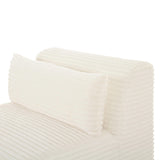 Tarra Fluffy Oversized Performance Corduroy Modular Armless Chair