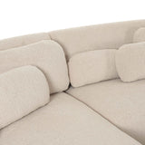 Misty 2-Piece Cream Performance Boucle L-Shaped Sectional