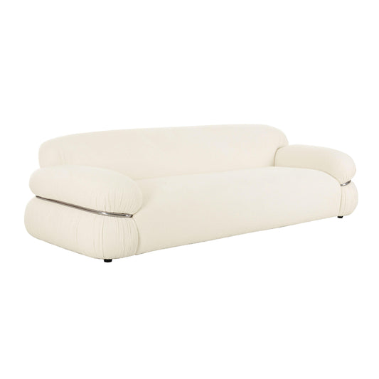 Leyla 98" Cream Performance Boucle Sofa