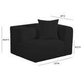 Tarra Fluffy Oversized Performance Corduroy Modular Corner Chair