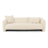 Lou 91" Sandstone Textured Performance Fabric Sofa