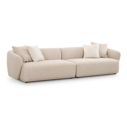 Sylvie 118" Cream Performance Boucle Sofa