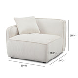 Travie Performance Corduroy Velvet LAF Corner Chair