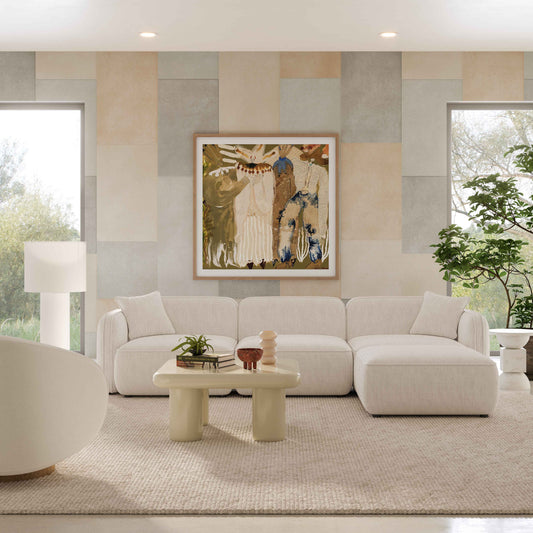 Travie 4-Piece Performance Corduroy Velvet Modular Sectional