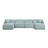 Travie 6-Piece Performance Corduroy Velvet  Modular U-Sectional