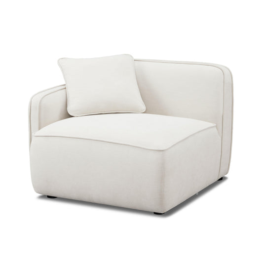 Travie Sand Upcycled Performance Linen LAF Corner Chair